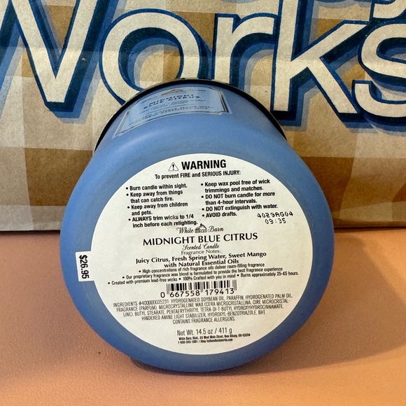 NEW!! BBW CANDLE MIDNIGHT BLUE CITRUS - Picture 3 of 3